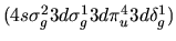 $(4s\sigma_g^23d\sigma_g^13d\pi_u^43d\delta_g^1)$
