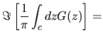 $\displaystyle \Im\left[
\frac{1}{\pi}\int_{c} dz G(z)
\right]
=$